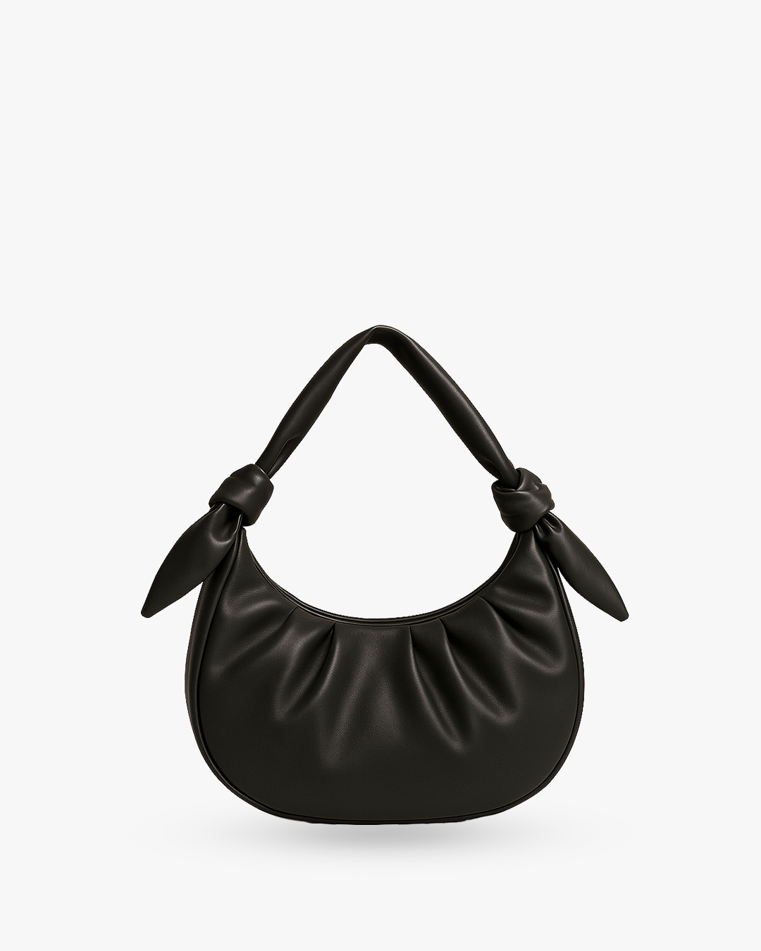 Knotted Shoulder Bag – Black Elegance