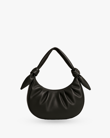 Knotted Shoulder Bag – Black Elegance
